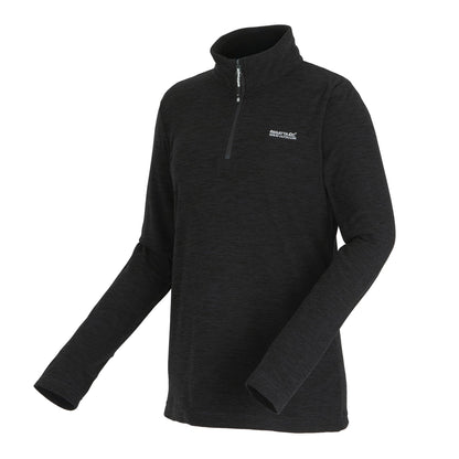 Seal Grey - Side - Regatta Womens-Ladies Sweetheart Quarter Zip Fleece Top