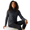 Seal Grey - Close up - Regatta Womens-Ladies Sweetheart Quarter Zip Fleece Top