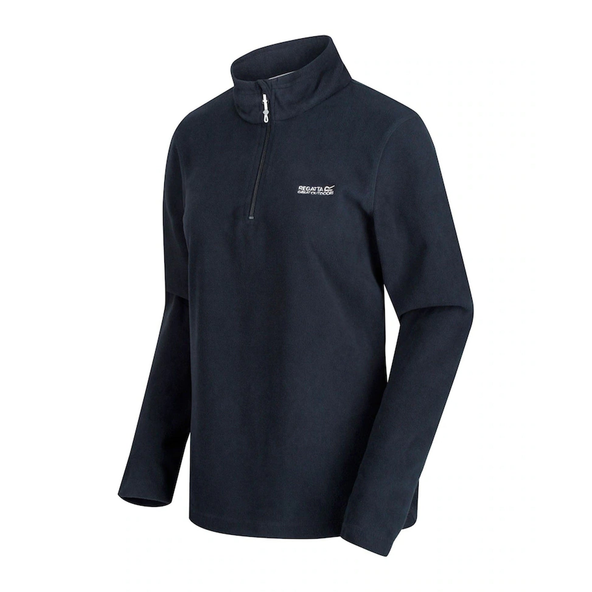 Navy - Side - Regatta Womens-Ladies Sweetheart Quarter Zip Fleece Top