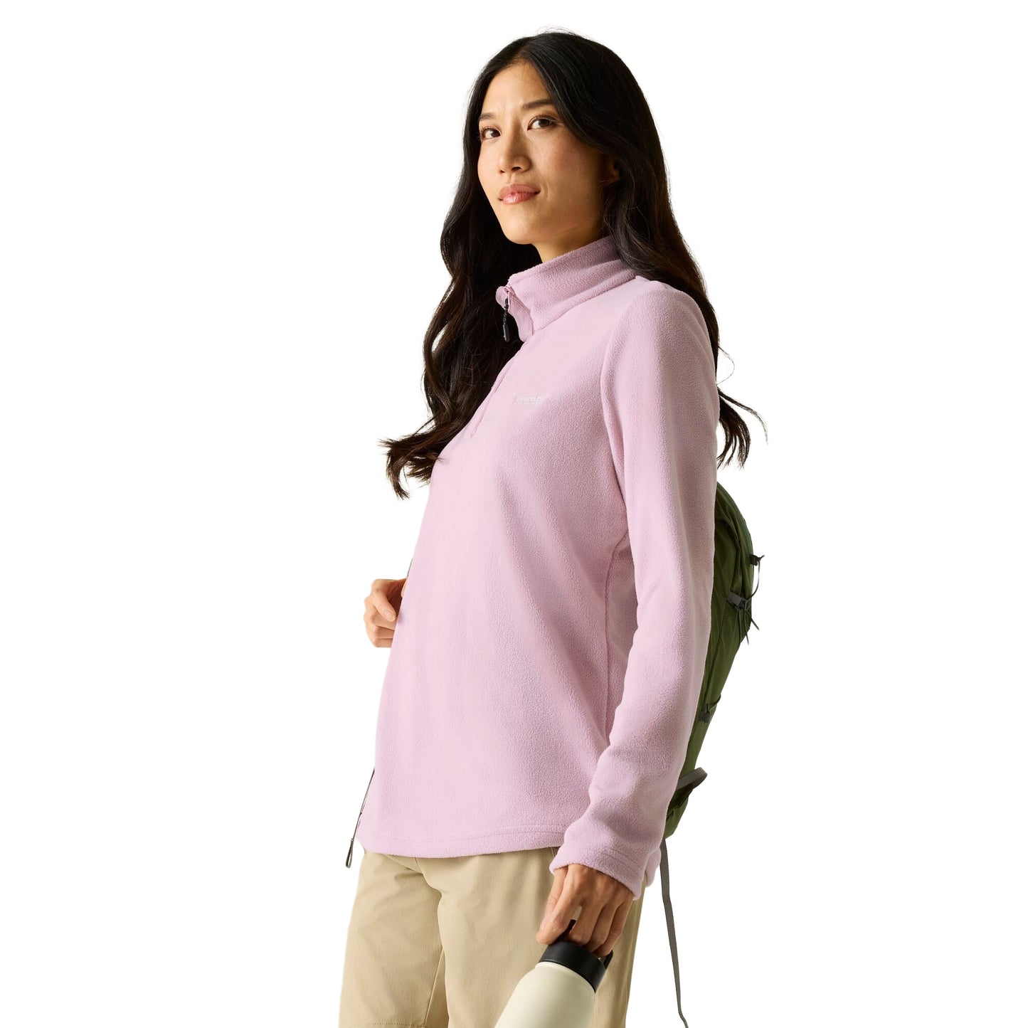 Powder Lilac - Lifestyle - Regatta Womens-Ladies Sweetheart Quarter Zip Fleece Top