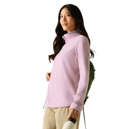 Powder Lilac - Lifestyle - Regatta Womens-Ladies Sweetheart Quarter Zip Fleece Top