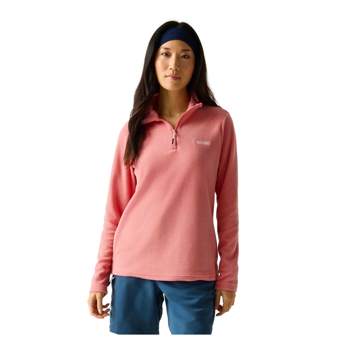 Peach Pink - Lifestyle - Regatta Womens-Ladies Sweetheart Quarter Zip Fleece Top