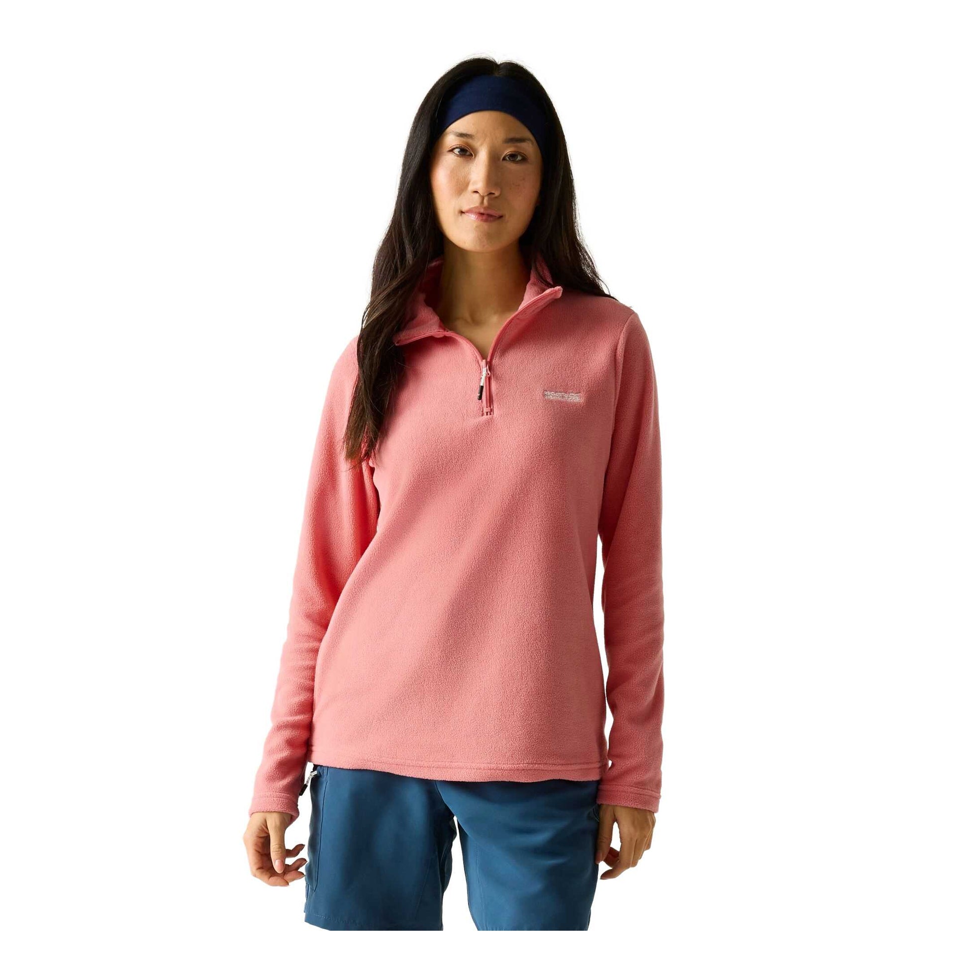 Peach Pink - Lifestyle - Regatta Womens-Ladies Sweetheart Quarter Zip Fleece Top