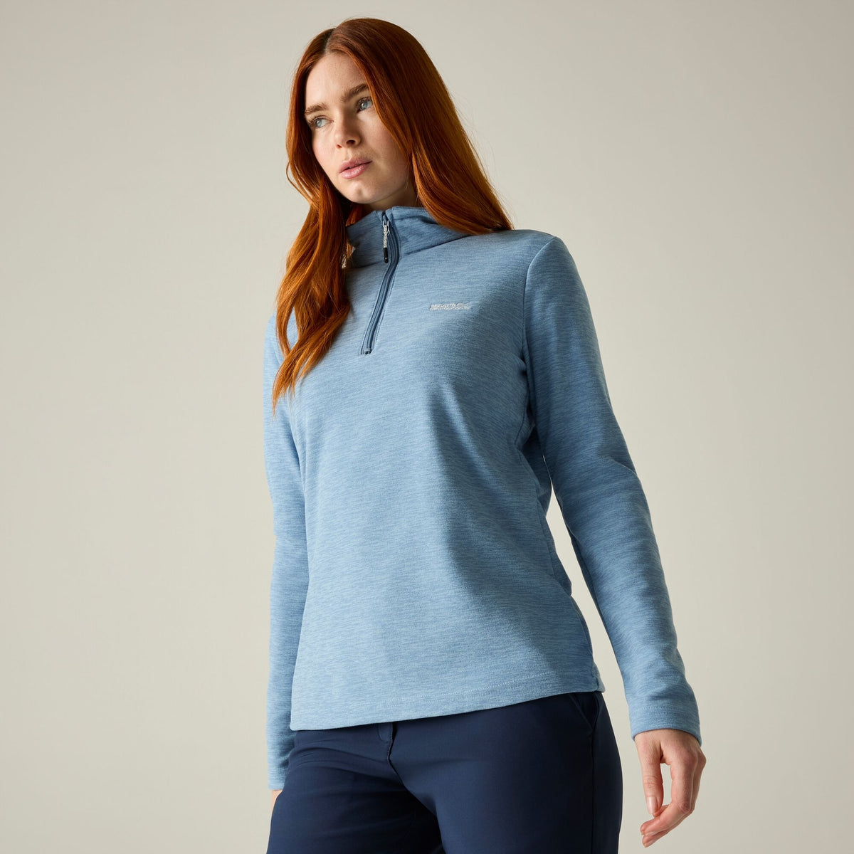 Dusky Blue - Lifestyle - Regatta Womens-Ladies Sweetheart Quarter Zip Fleece Top