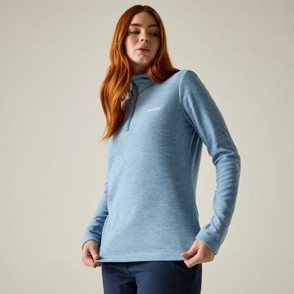Dusky Blue - Pack Shot - Regatta Womens-Ladies Sweetheart Quarter Zip Fleece Top