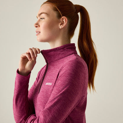 Violet - Lifestyle - Regatta Womens-Ladies Sweetheart Quarter Zip Fleece Top