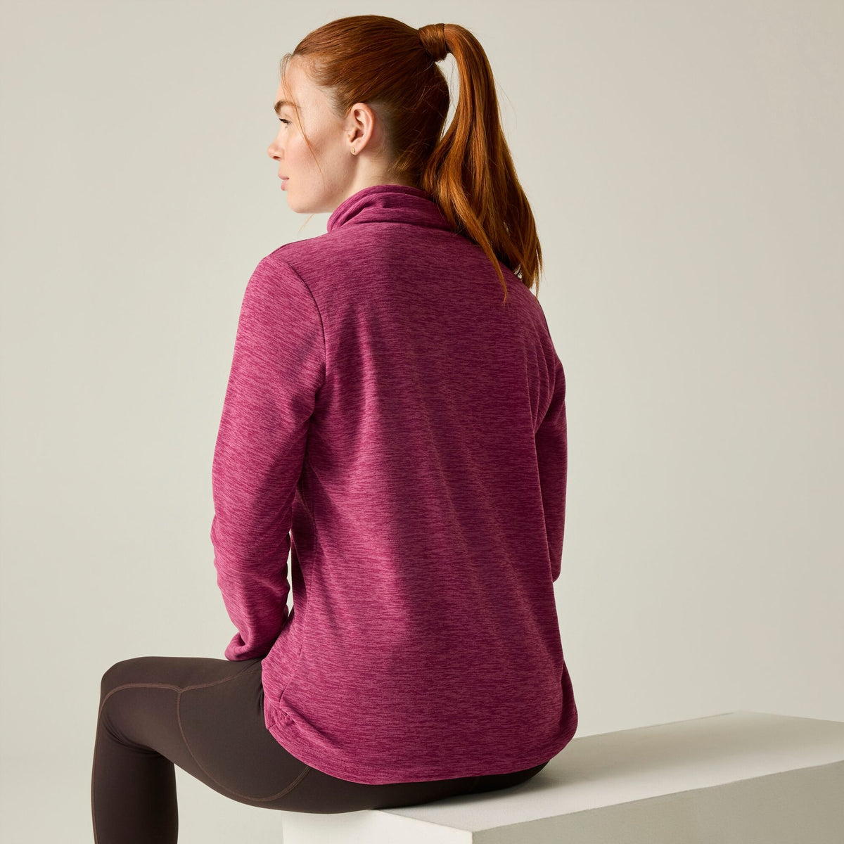 Violet - Close up - Regatta Womens-Ladies Sweetheart Quarter Zip Fleece Top