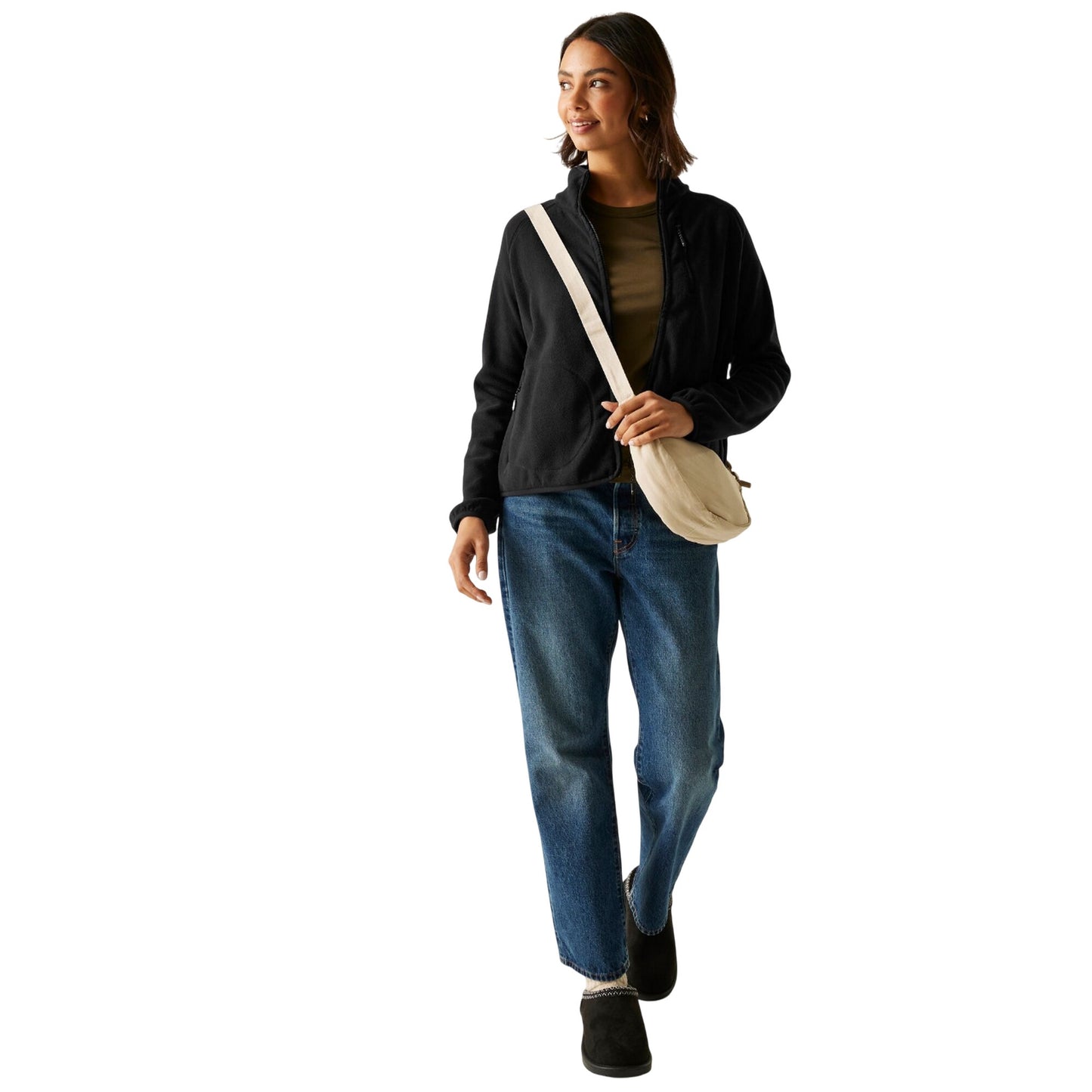 Black - Close up - Regatta Womens-Ladies Frankie Full Zip Fleece Jacket