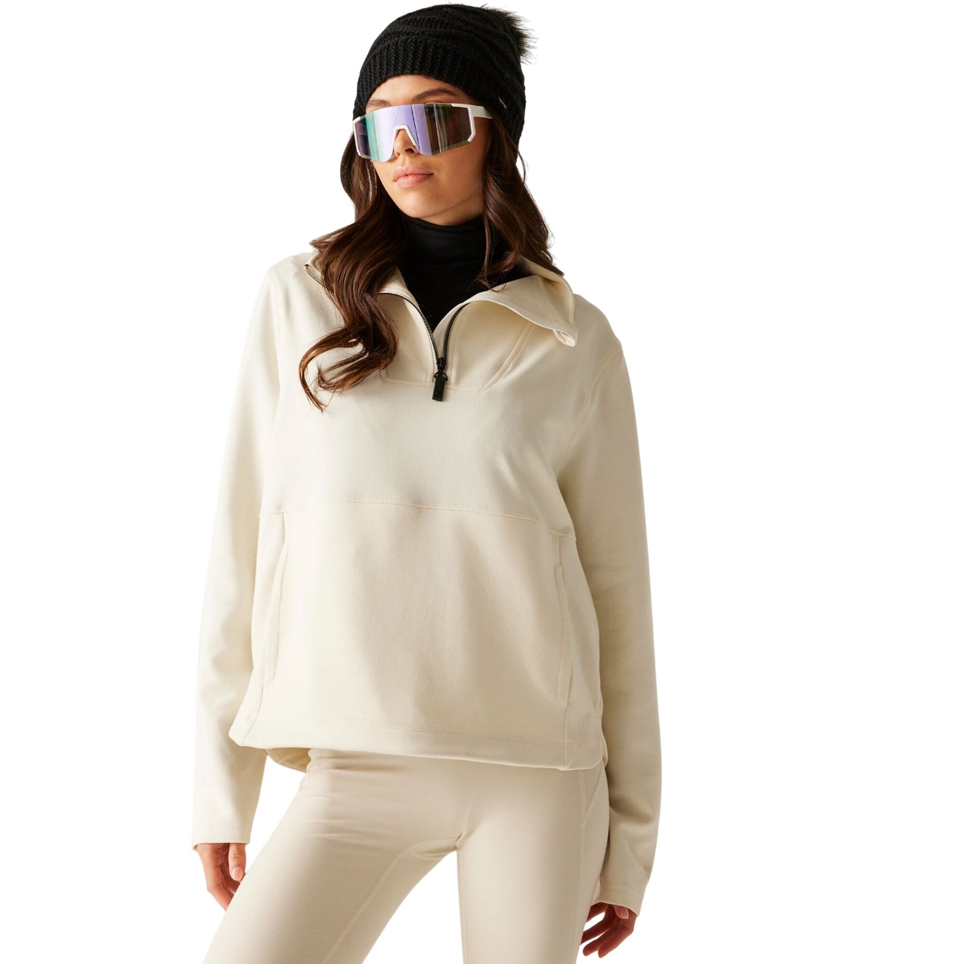 Egret - Lifestyle - Dare 2B Womens-Ladies Wander Quarter Zip Sweatshirt