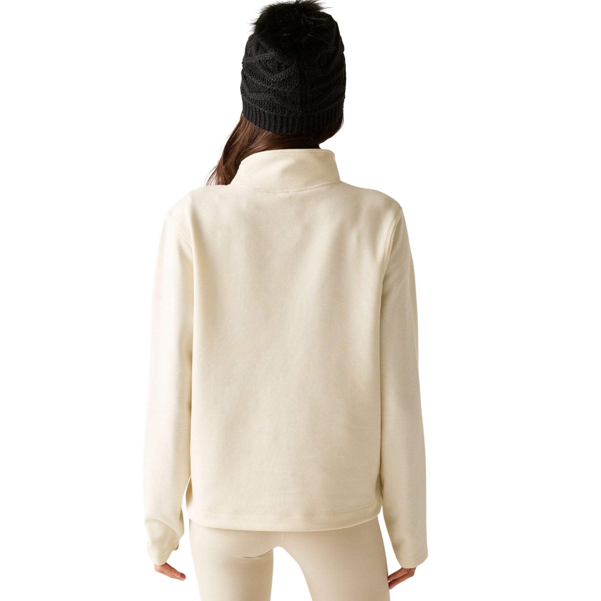 Egret - Pack Shot - Dare 2B Womens-Ladies Wander Quarter Zip Sweatshirt