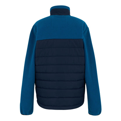 Navy-Snorkel Blue - Back - Regatta Mens Frankie Borg Full Zip Hybrid Jacket