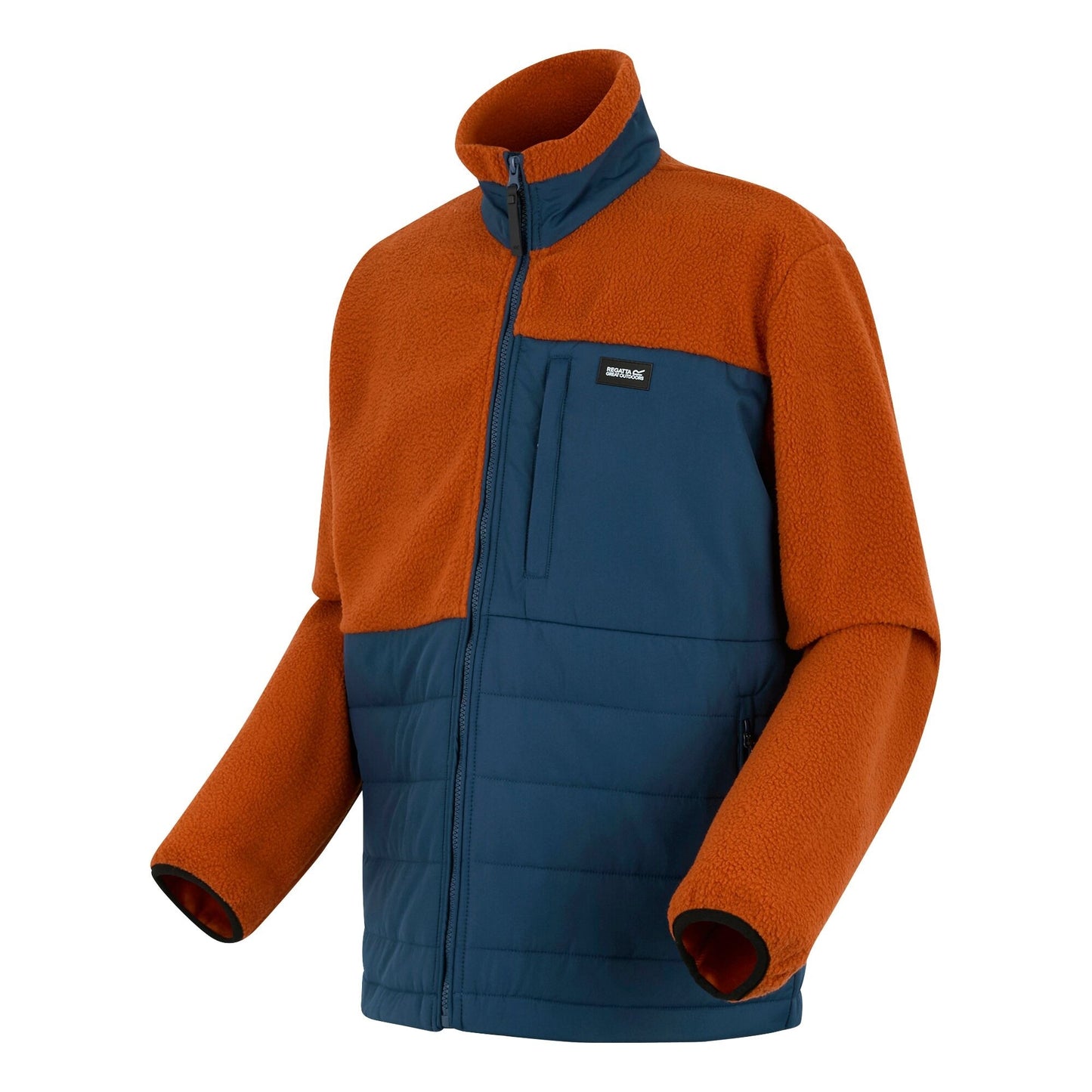 Potters Clay-Moonlight Denim - Side - Regatta Mens Frankie Borg Full Zip Hybrid Jacket