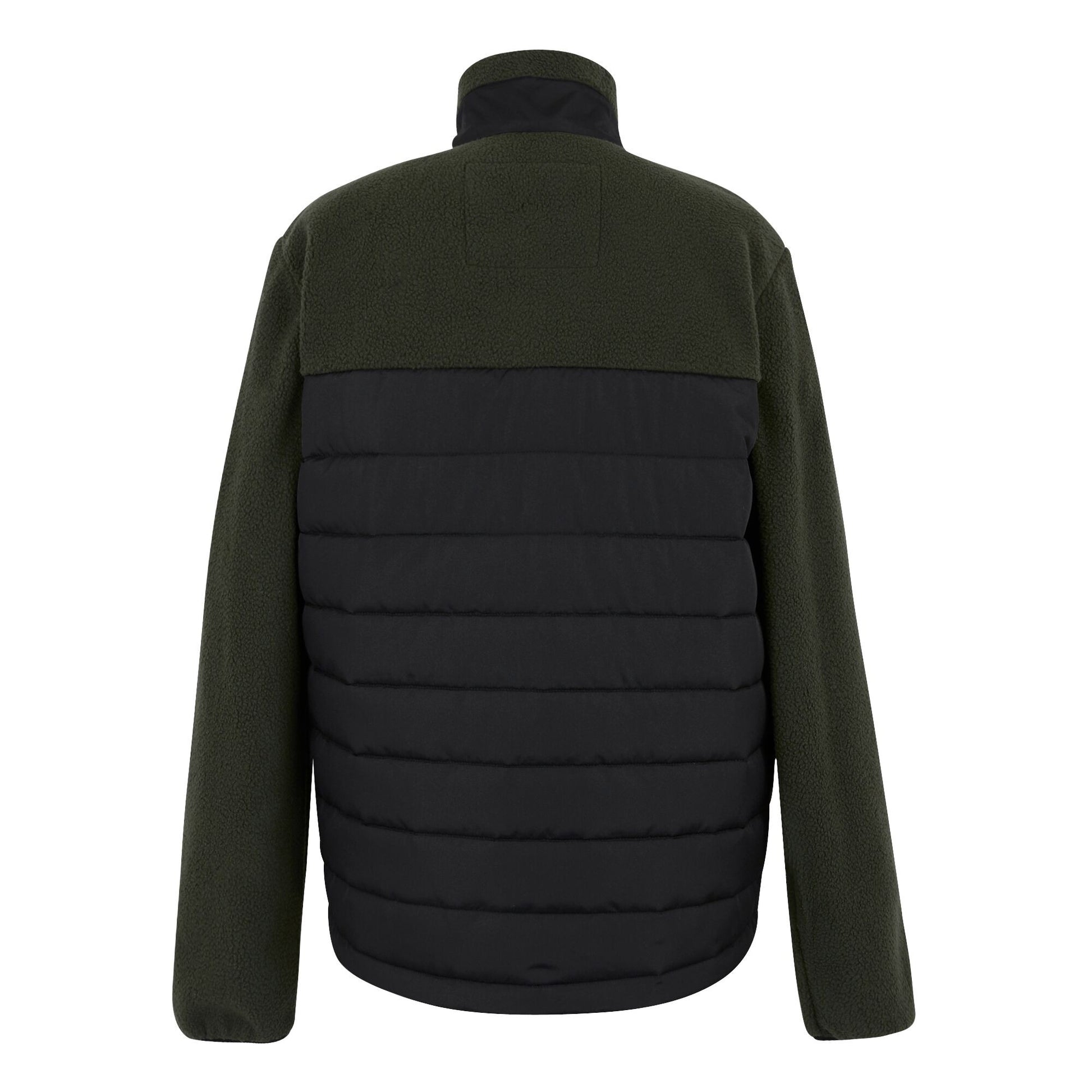 Black-Dark Khaki - Back - Regatta Mens Frankie Borg Full Zip Hybrid Jacket
