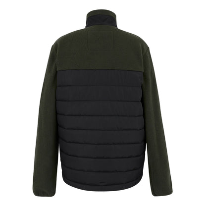 Black-Dark Khaki - Back - Regatta Mens Frankie Borg Full Zip Hybrid Jacket