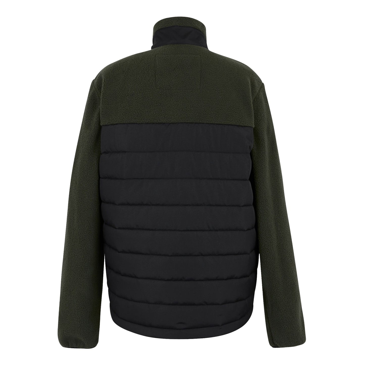 Black-Dark Khaki - Back - Regatta Mens Frankie Borg Full Zip Hybrid Jacket