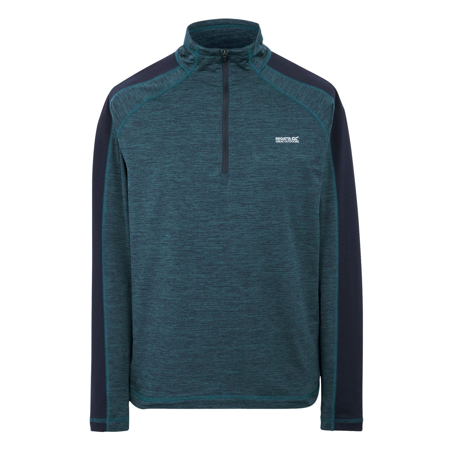 Moonlight Denim-Navy - Front - Regatta Mens Hepley Half Zip Fleece Jacket