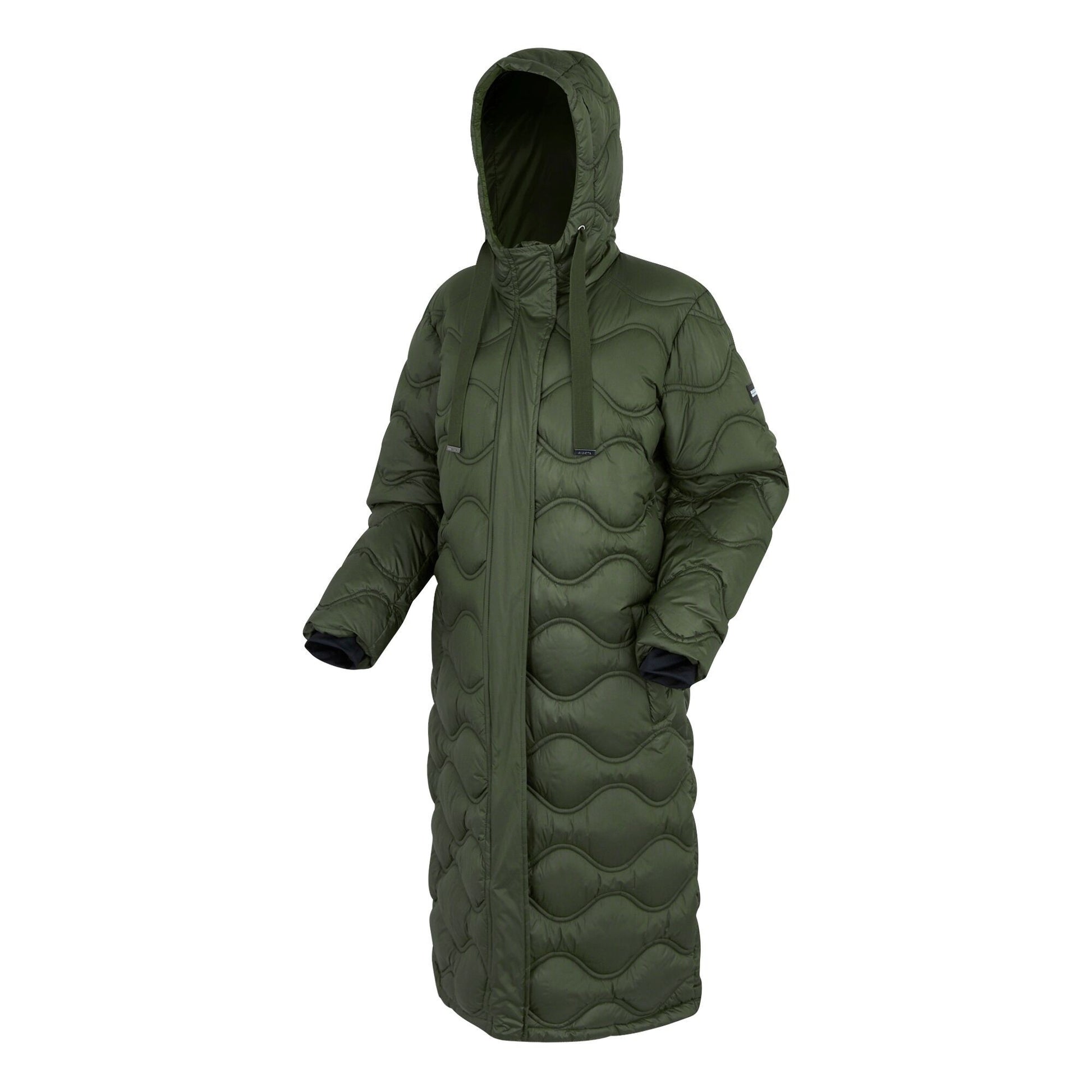 Dark Khaki - Side - Regatta Womens-Ladies Embrie Quilted Jacket