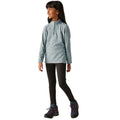 Spruce Green - Close up - Regatta Childrens-Kids Hot Shot Quarter Zip Fleece Top