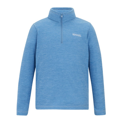 Washed Denim - Front - Regatta Childrens-Kids Hot Shot Quarter Zip Fleece Top
