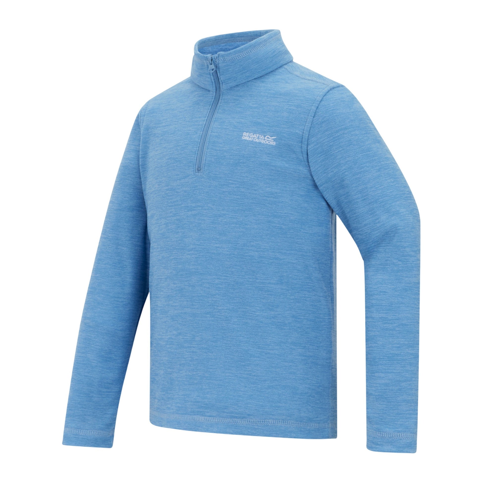 Washed Denim - Side - Regatta Childrens-Kids Hot Shot Quarter Zip Fleece Top
