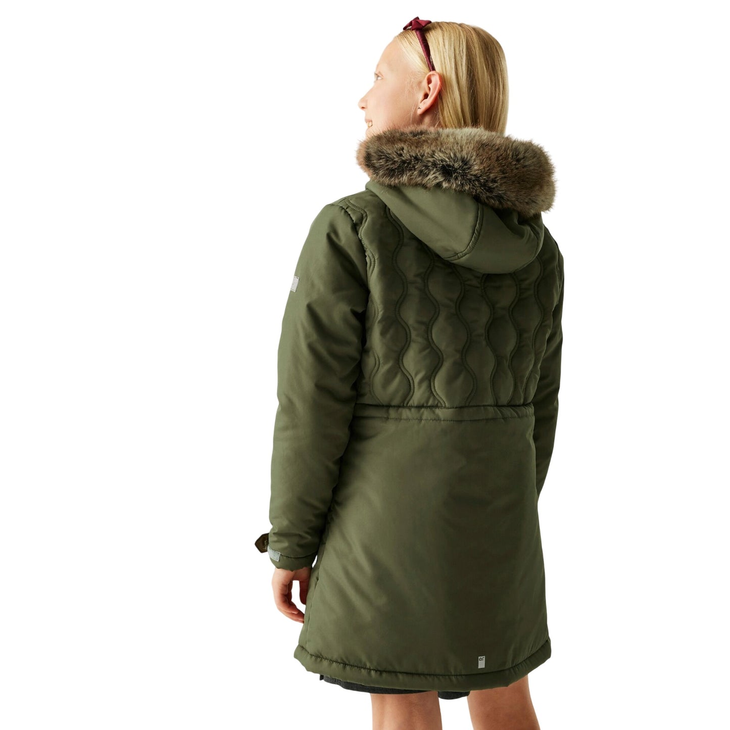 Olive Night - Pack Shot - Regatta Childrens-Kids Fabrizia II Quilted Jacket