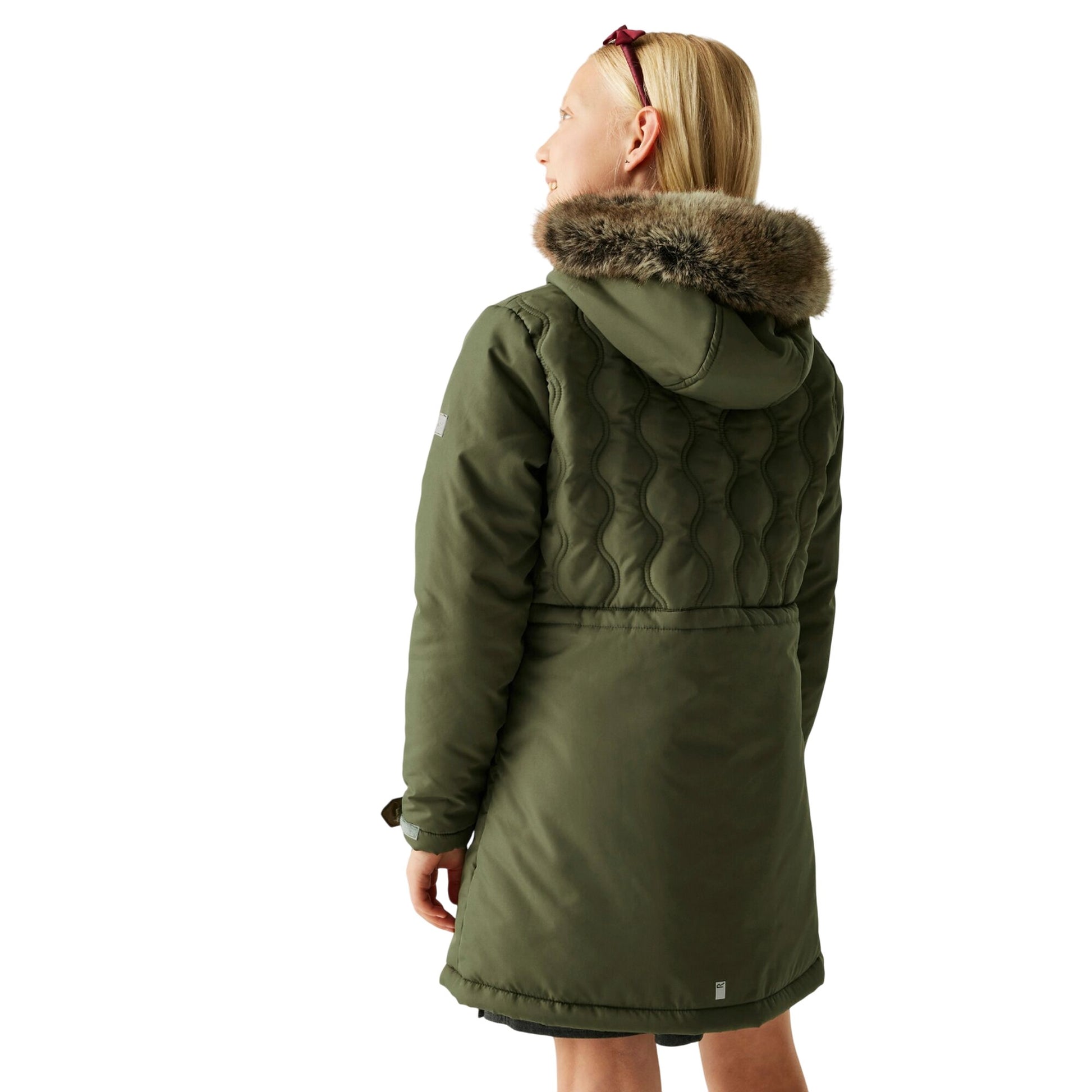 Olive Night - Pack Shot - Regatta Childrens-Kids Fabrizia II Quilted Jacket