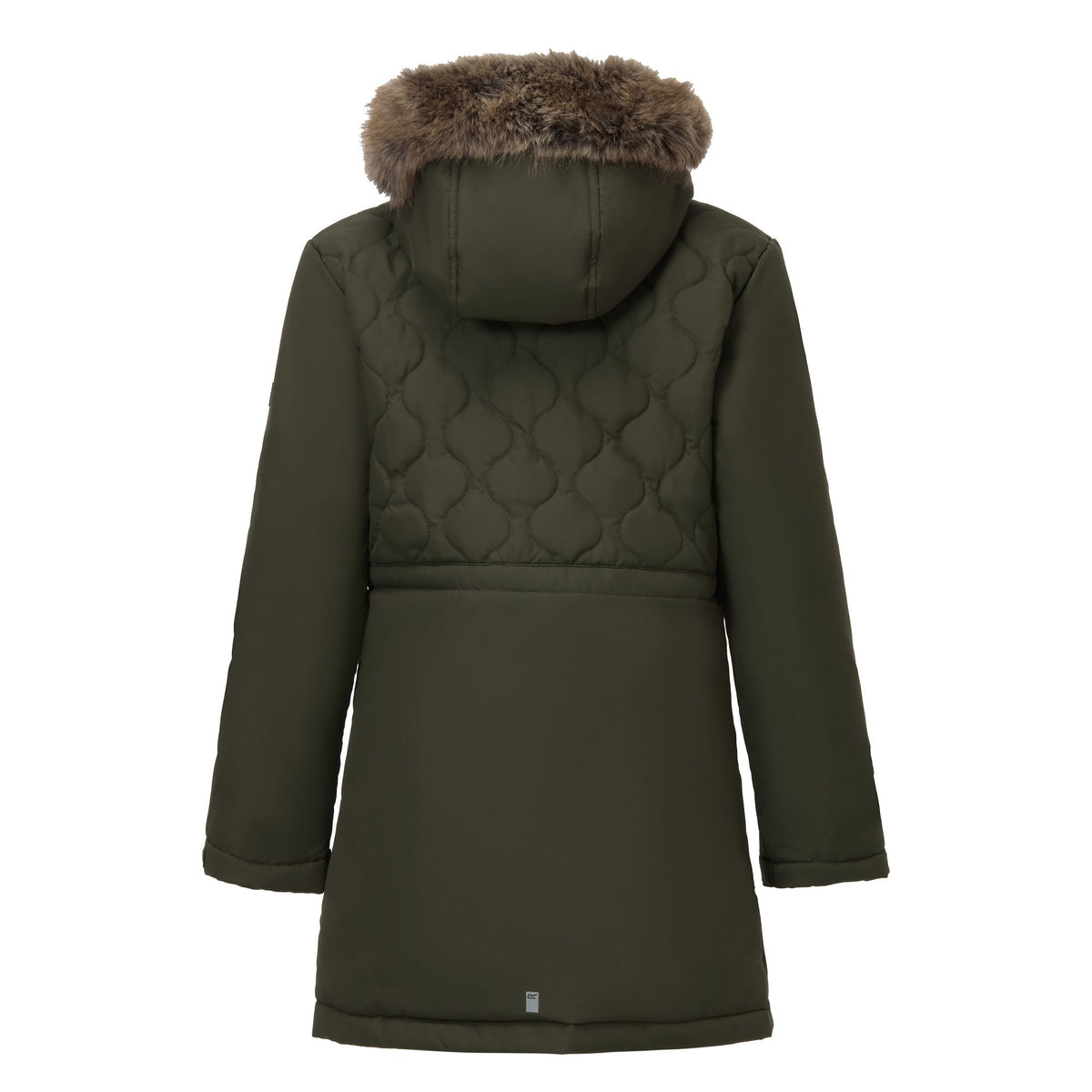 Dark Khaki - Front - Regatta Childrens-Kids Fabrizia II Quilted Jacket