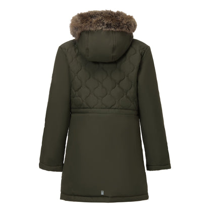 Dark Khaki - Front - Regatta Childrens-Kids Fabrizia II Quilted Jacket