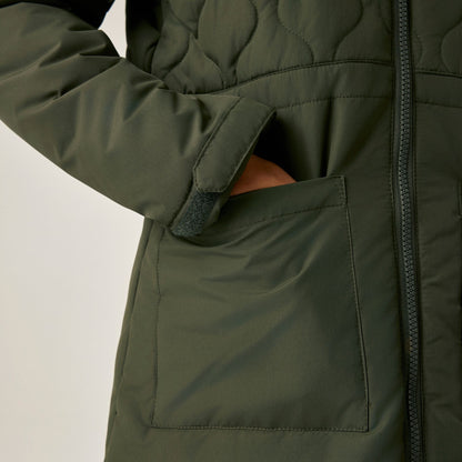Dark Khaki - Pack Shot - Regatta Childrens-Kids Fabrizia II Quilted Jacket