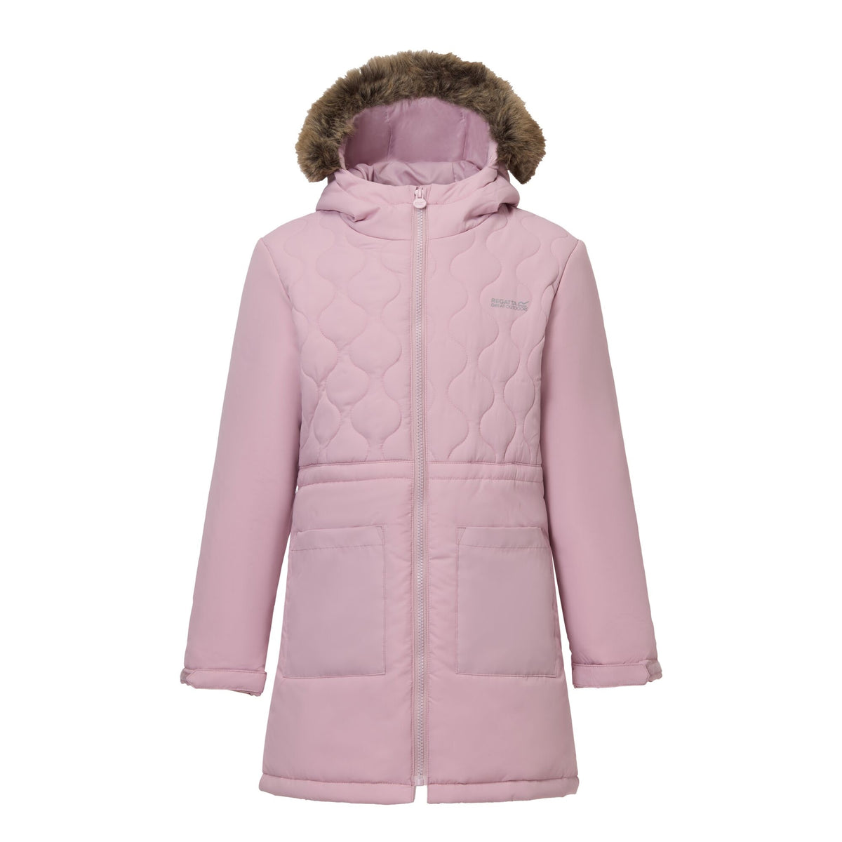 Powder Lilac - Front - Regatta Childrens-Kids Fabrizia II Quilted Jacket