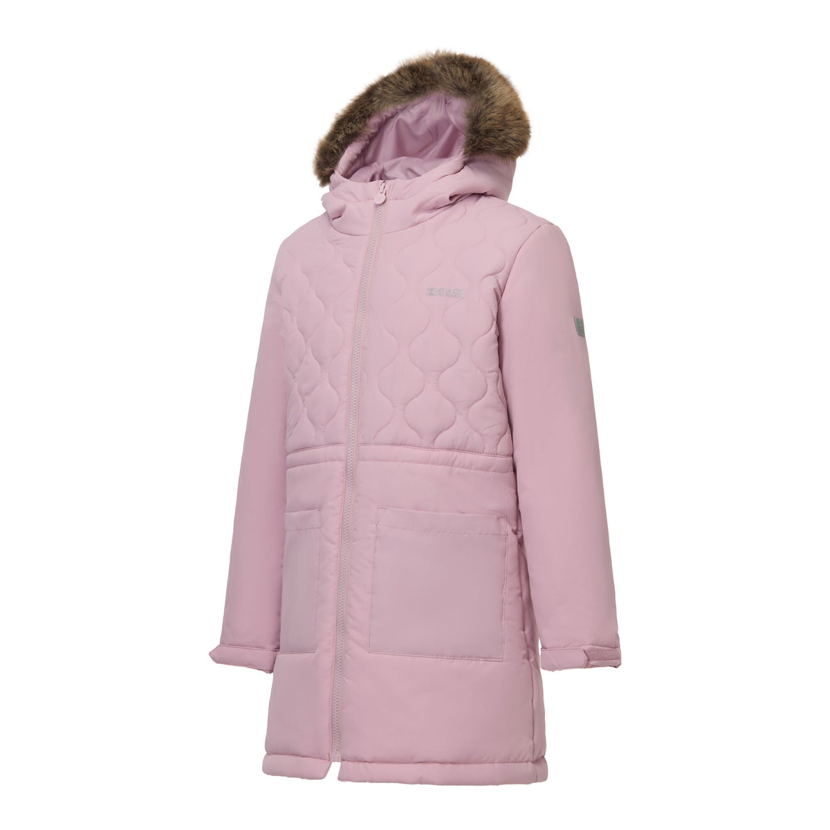 Powder Lilac - Side - Regatta Childrens-Kids Fabrizia II Quilted Jacket