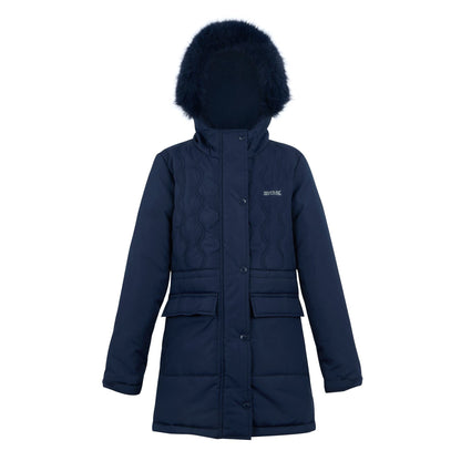 Navy - Front - Regatta Childrens-Kids Fabrizia II Quilted Jacket