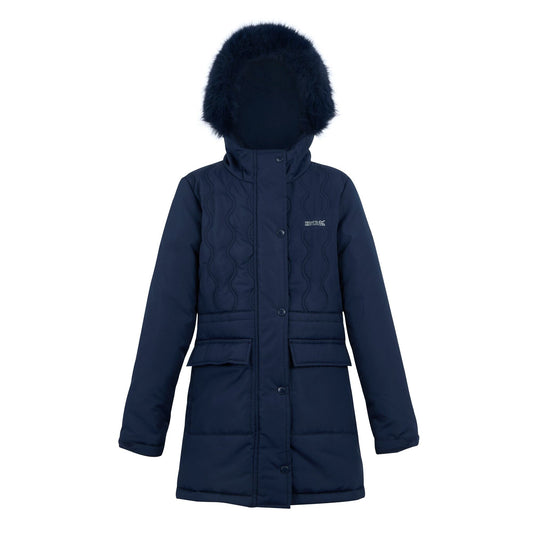 Navy - Front - Regatta Childrens-Kids Fabrizia II Quilted Jacket