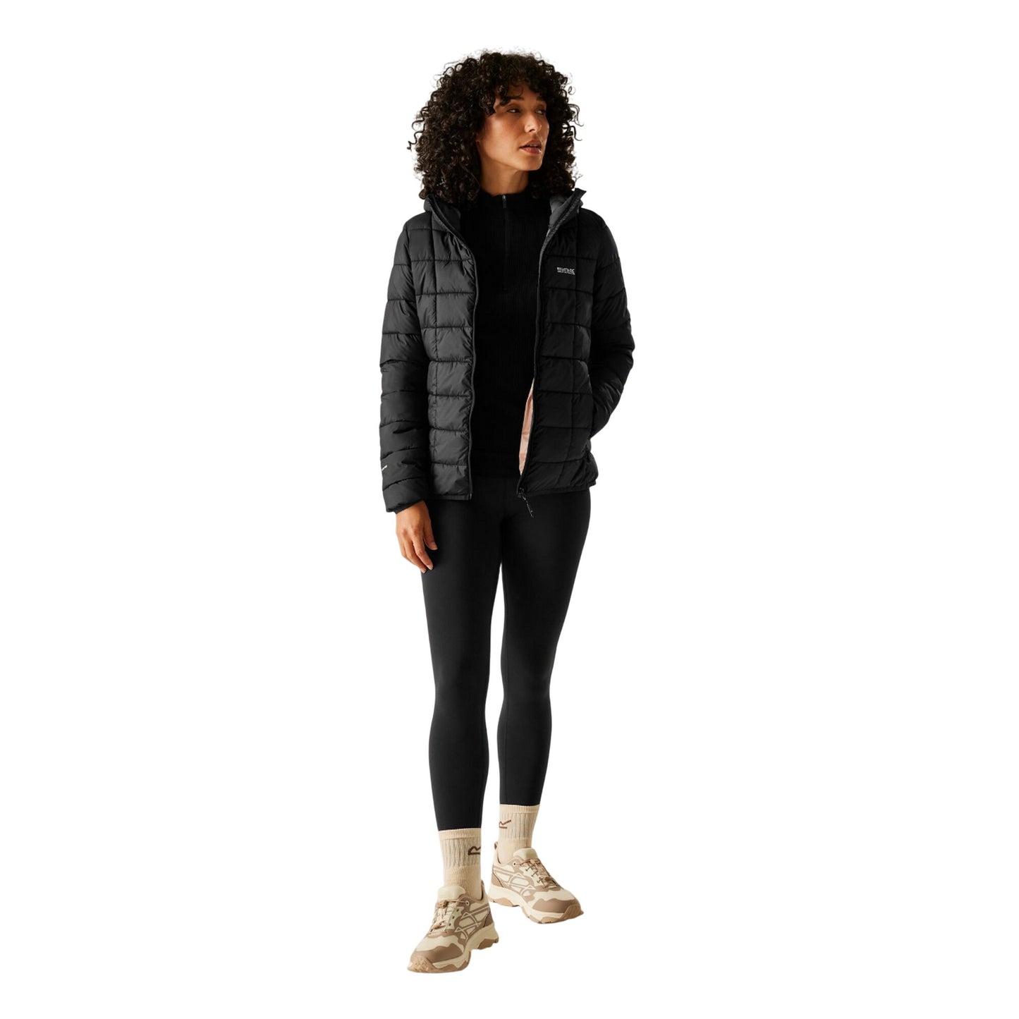 Black - Close up - Regatta Womens-Ladies Asper Padded Jacket