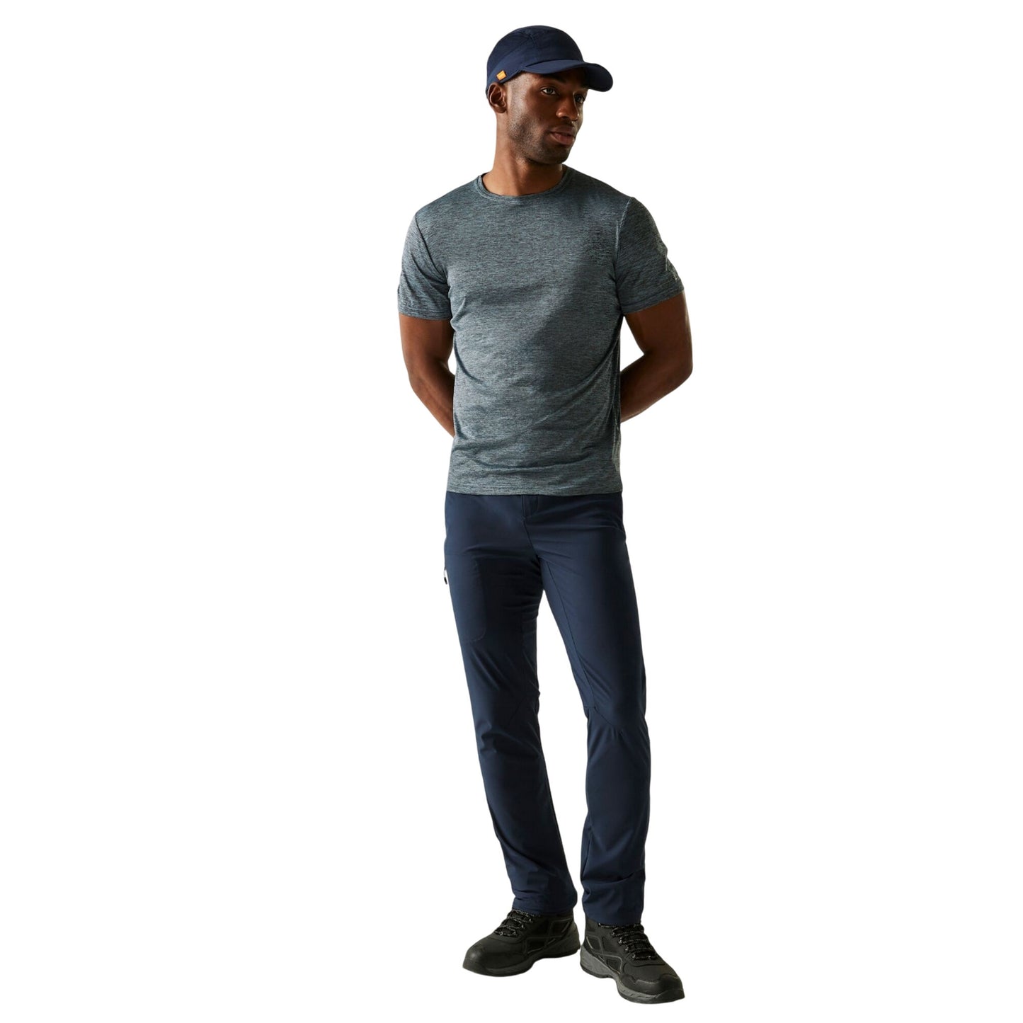 Navy - Close up - Regatta Mens Bayfell Walking Trousers