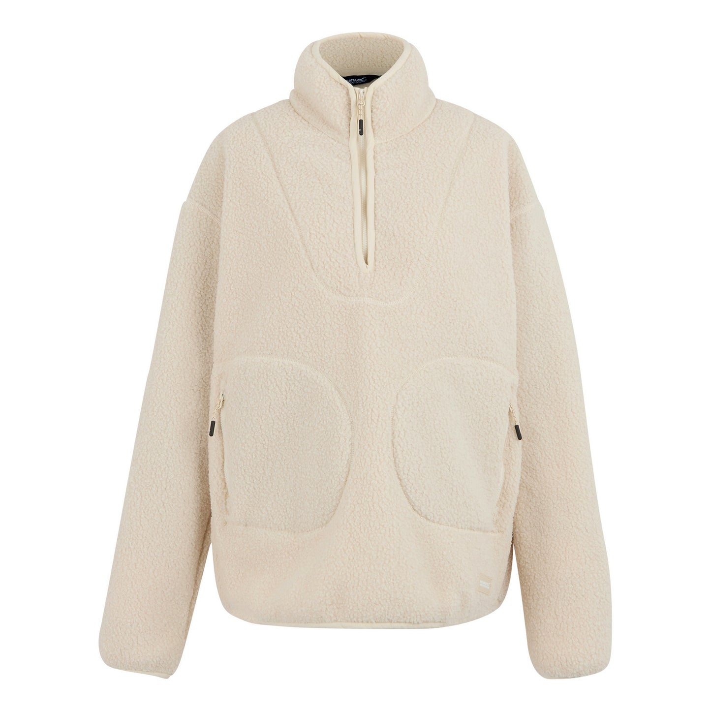 Light Vanilla - Front - Regatta Womens-Ladies Frankie Abstract Borg Half Zip Fleece Jacket