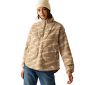 Soft Taupe-Mocha - Lifestyle - Regatta Womens-Ladies Frankie Abstract Borg Half Zip Fleece Jacket