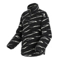 Black-Light Vanilla - Side - Regatta Womens-Ladies Frankie Abstract Borg Half Zip Fleece Jacket