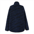 Navy-Black - Back - Regatta Womens-Ladies Frankie Abstract Borg Half Zip Fleece Jacket