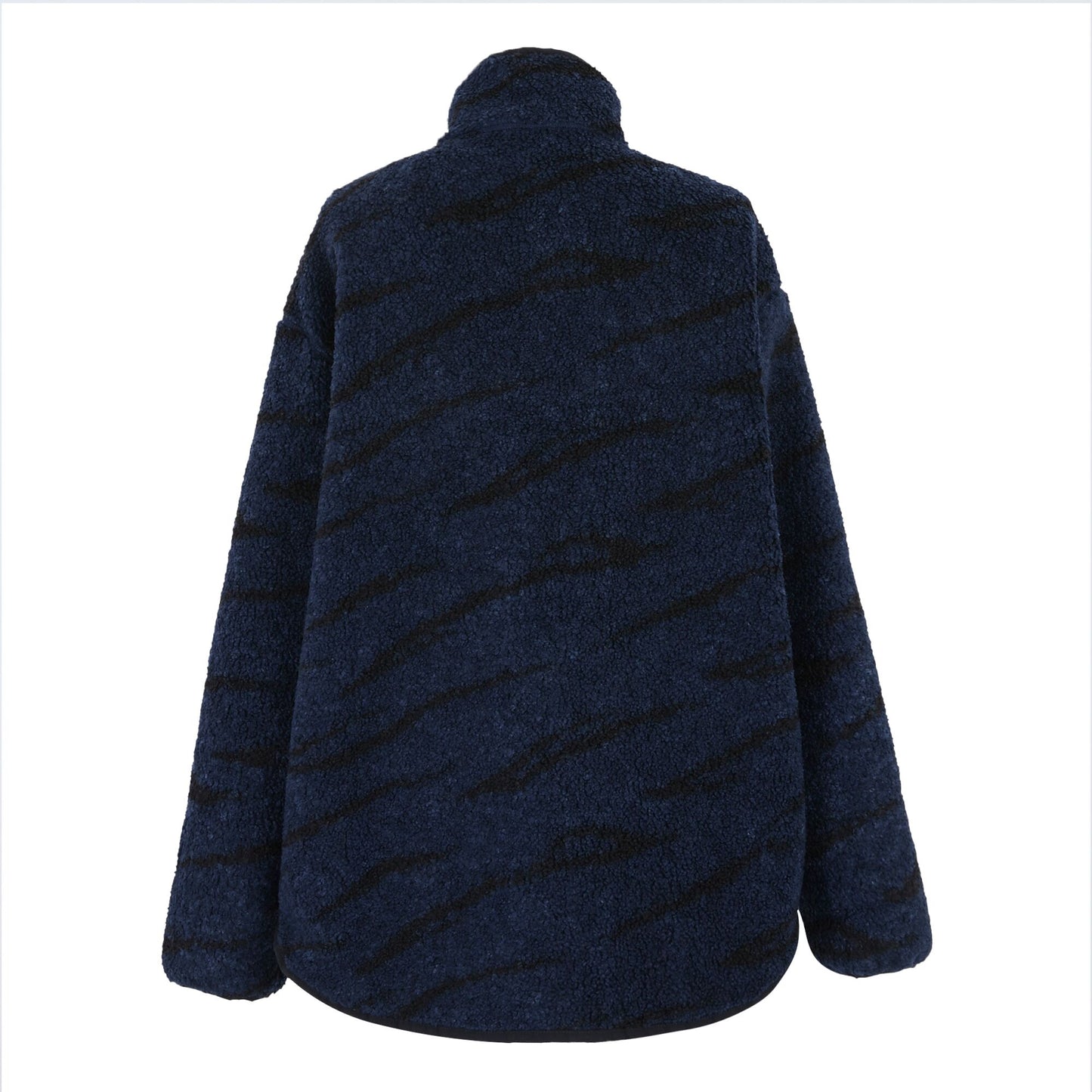 Navy-Black - Back - Regatta Womens-Ladies Frankie Abstract Borg Half Zip Fleece Jacket