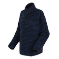 Navy-Black - Side - Regatta Womens-Ladies Frankie Abstract Borg Half Zip Fleece Jacket
