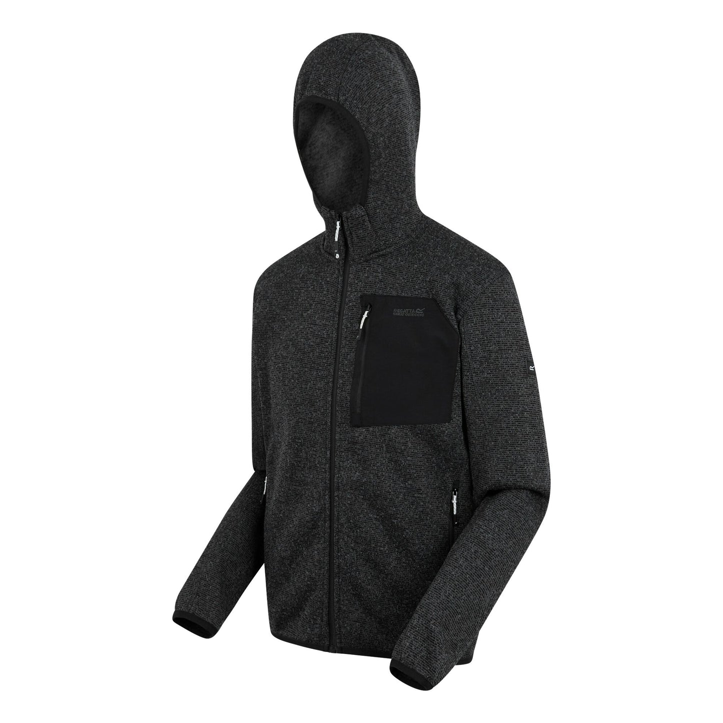 Ash - Side - Regatta Mens Newhill Marl Full Zip Fleece Jacket
