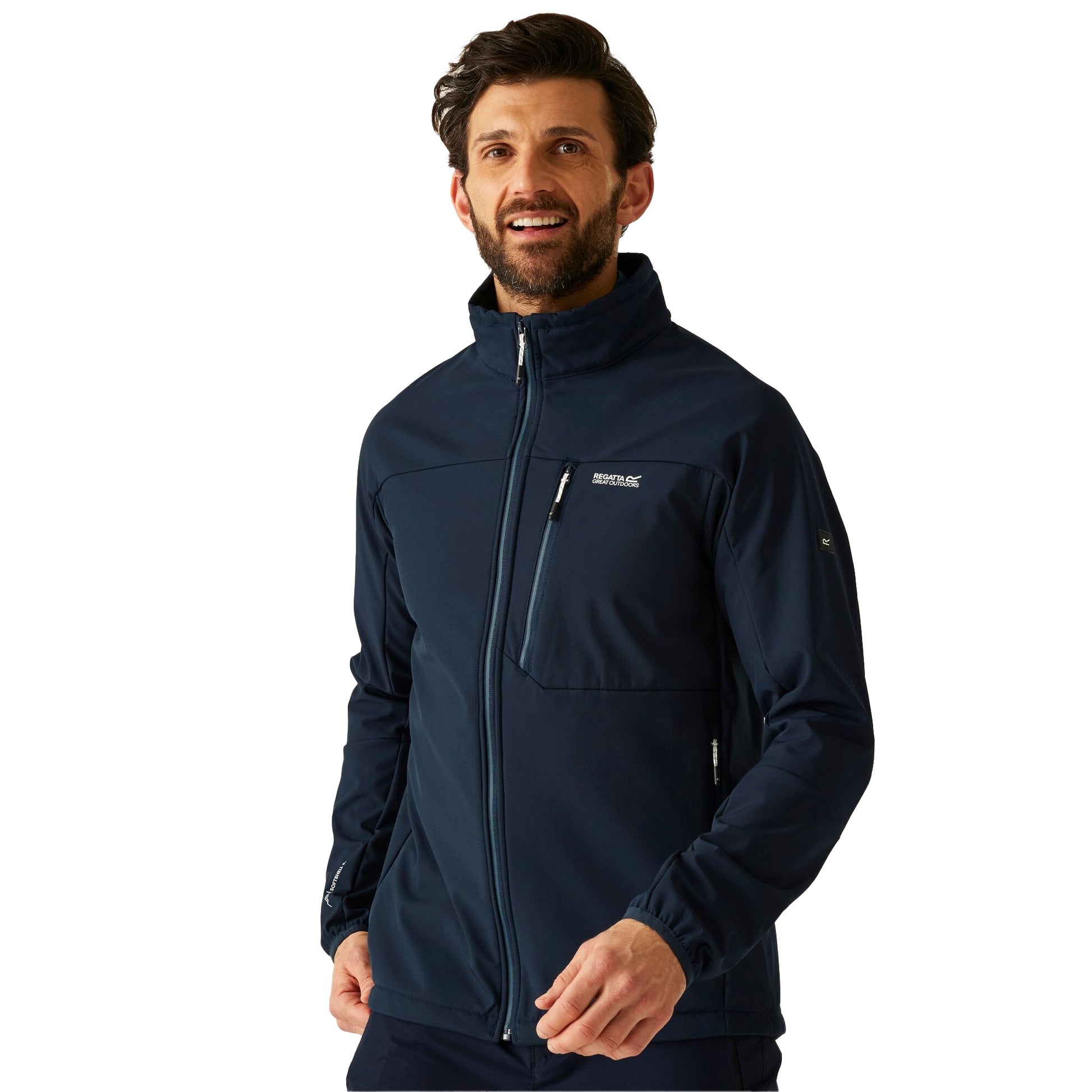 Navy Blue - Lifestyle - Regatta Mens Mountdale Soft Shell Jacket