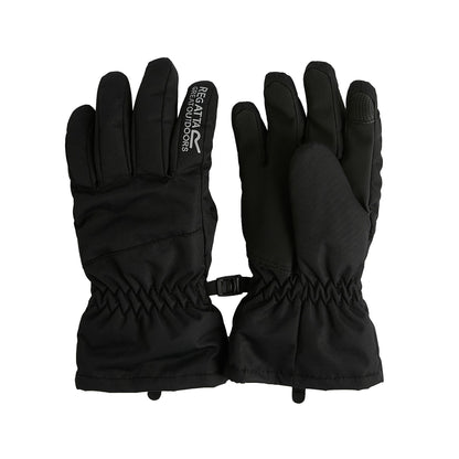 Black - Front - Regatta Childrens-Kids Arlie Waterproof Gloves