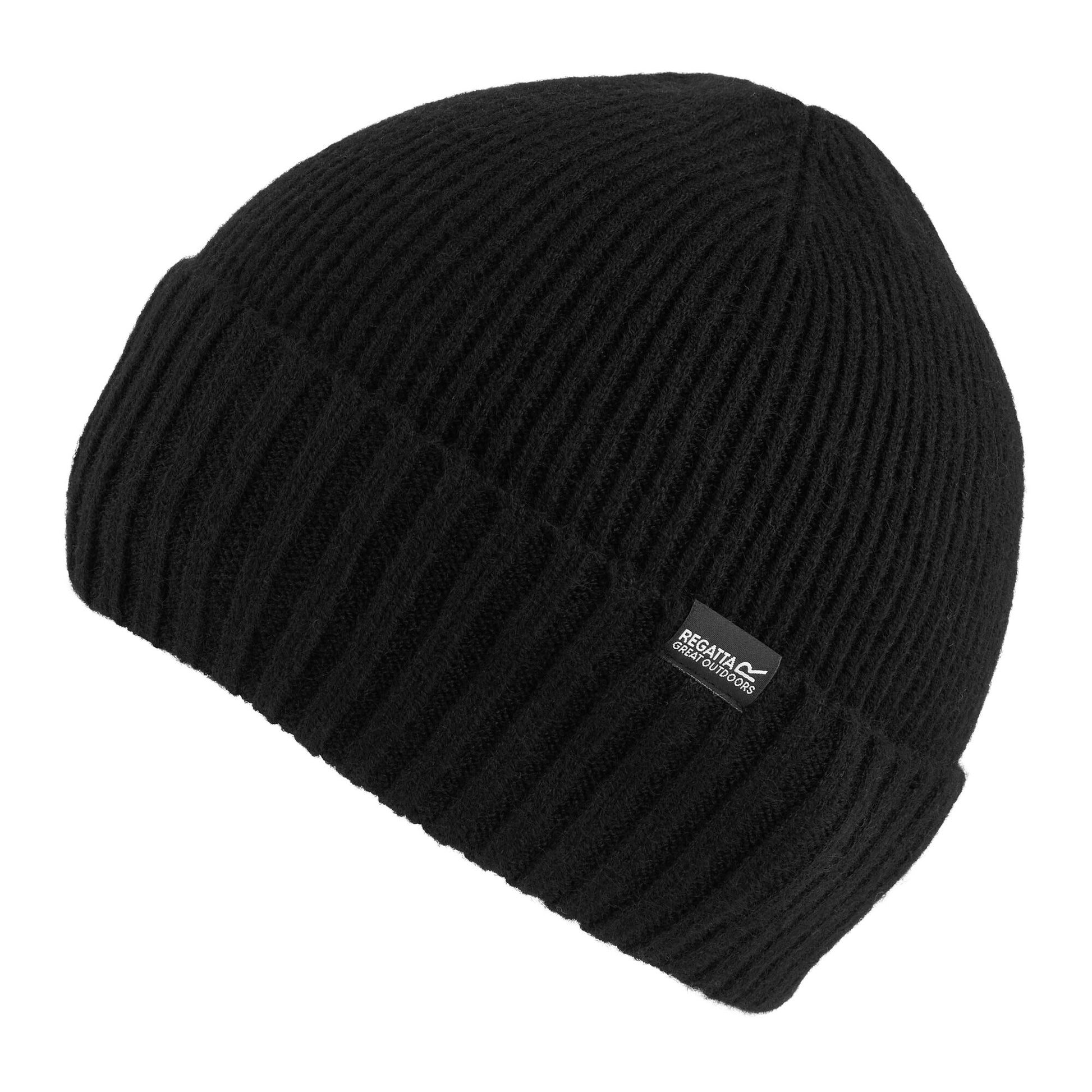 Black - Back - Regatta Womens-Ladies Basic Ribbed Beanie