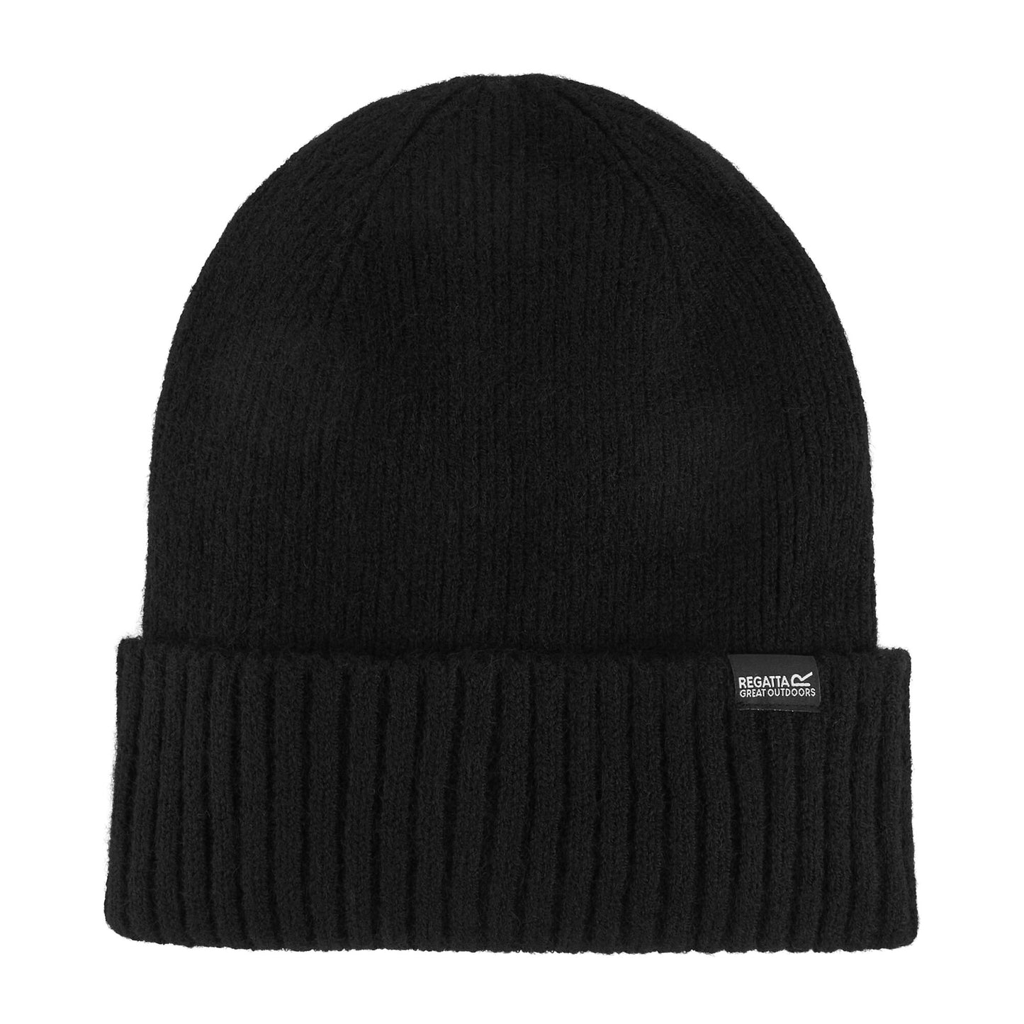 Black - Front - Regatta Womens-Ladies Basic Ribbed Beanie