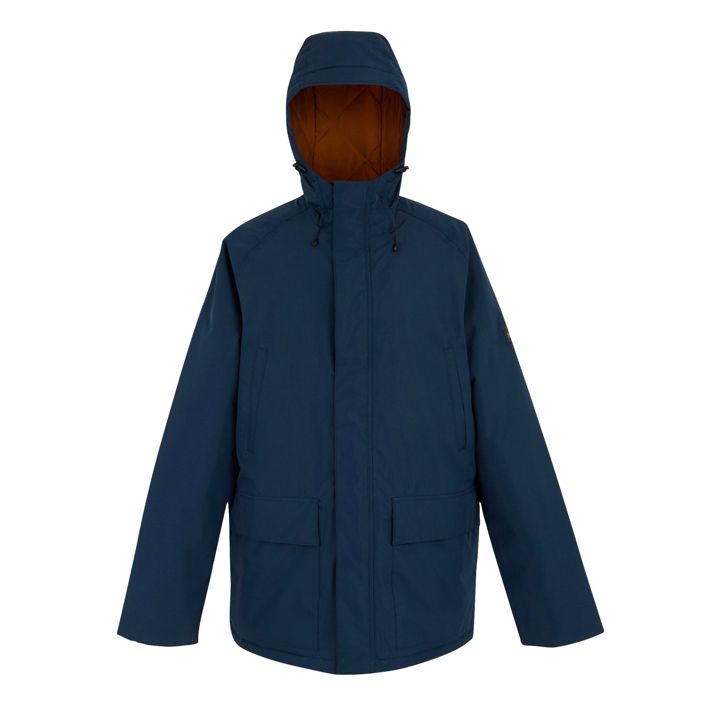 Navy Blue-Glazed Ginger - Front - Regatta Mens Savon Insulated Waterproof Jacket