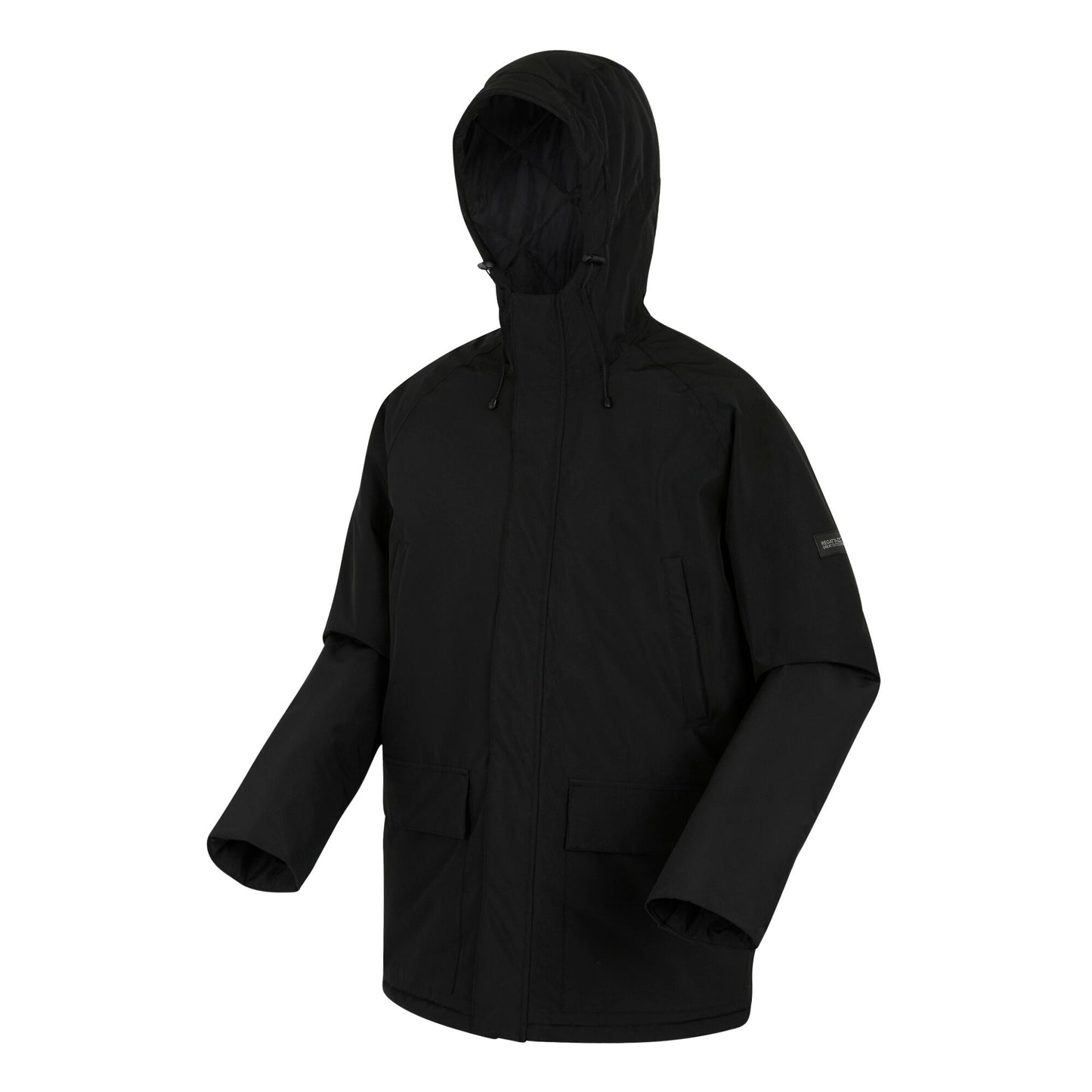 Black-Dark Grey - Side - Regatta Mens Savon Insulated Waterproof Jacket