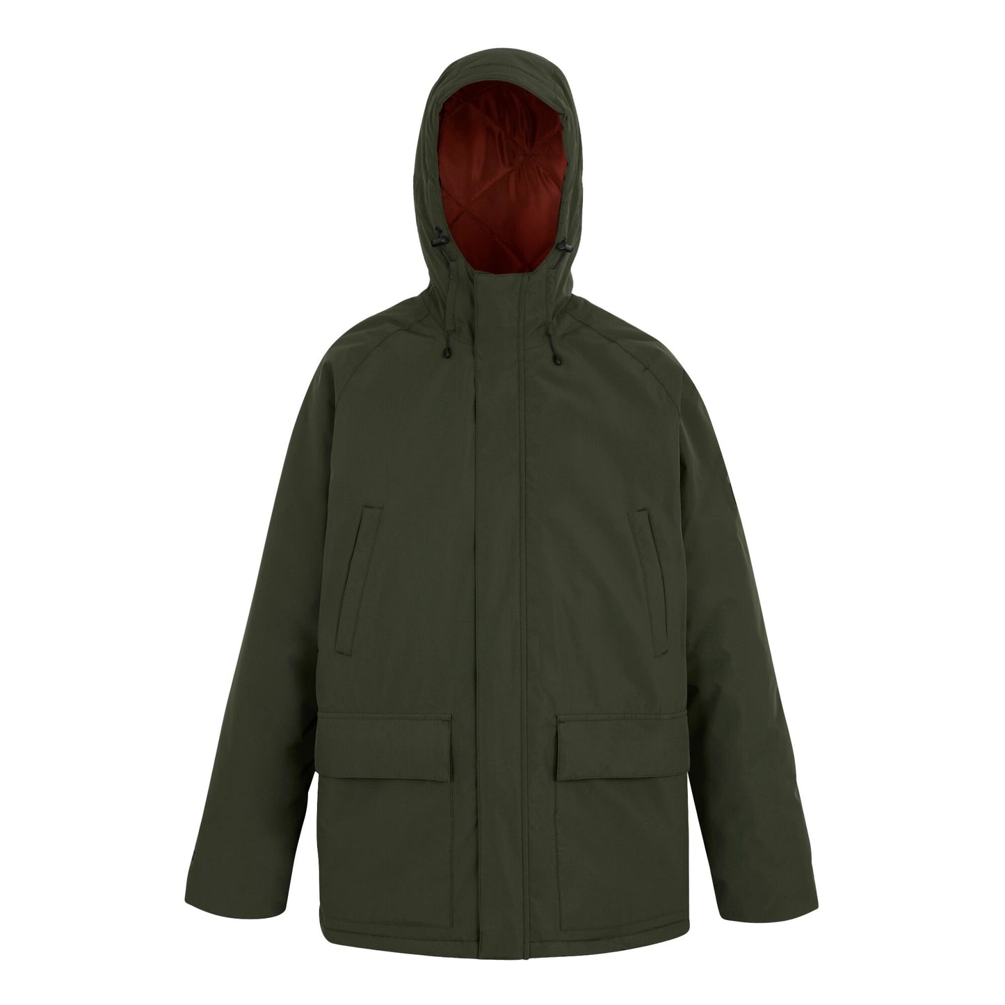 Dark Khaki-Potters Clay - Front - Regatta Mens Savon Insulated Waterproof Jacket