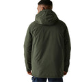 Dark Khaki-Potters Clay - Pack Shot - Regatta Mens Savon Insulated Waterproof Jacket